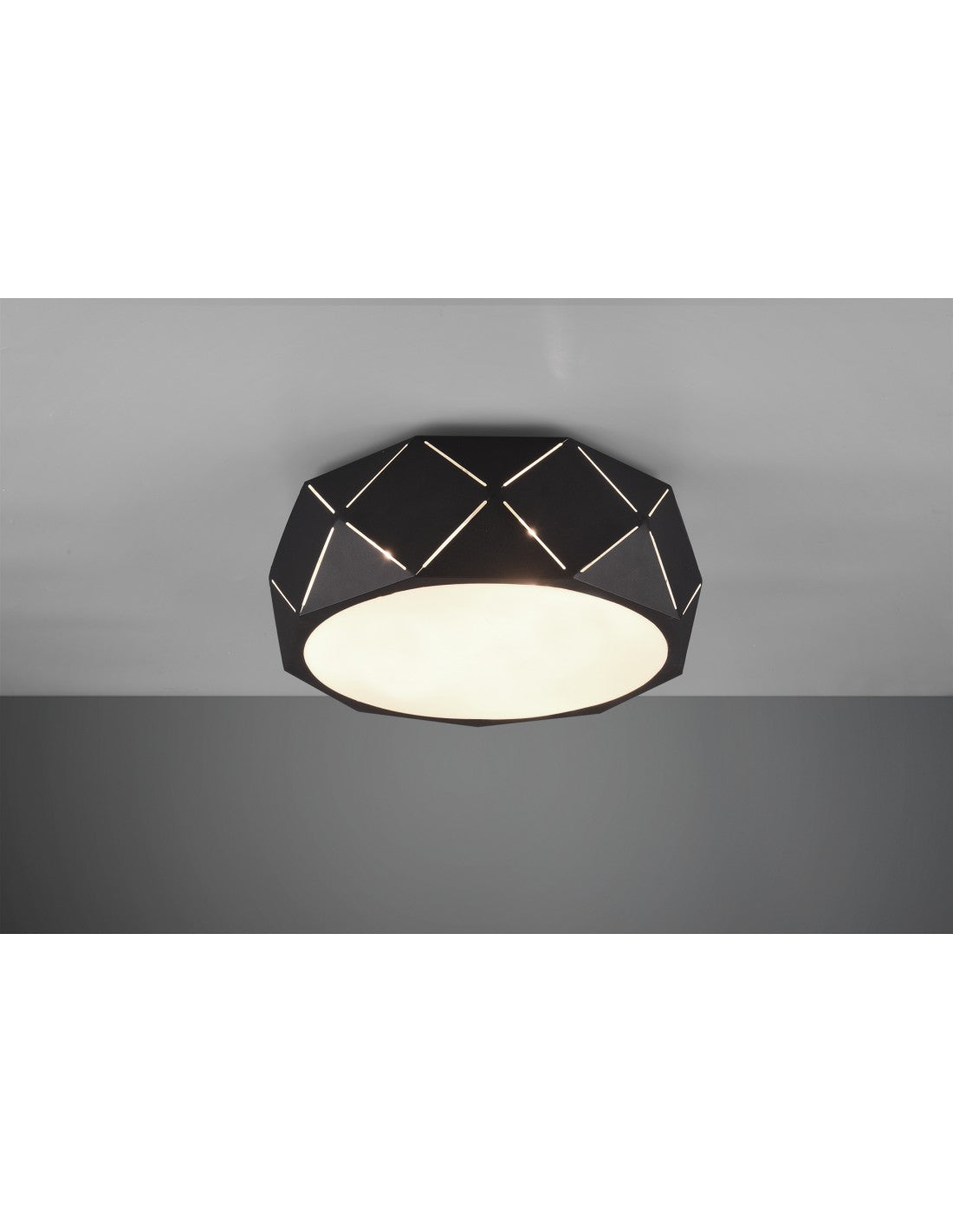 Plafonnier 3xE27 Zandor Noir Ø40 cm Trio Lighting