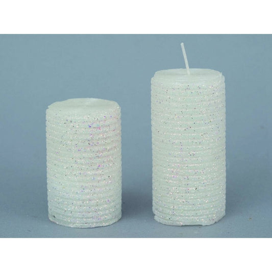 Bougie cylindrique à paillettes CM.5X9,5 h pcs 1