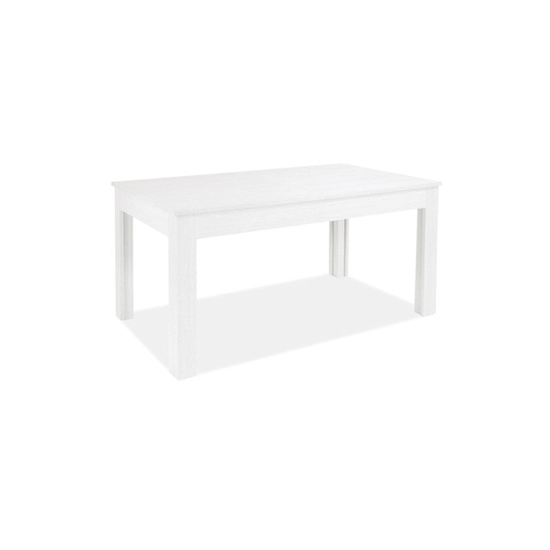 Table extensible en mélaminé frêne blanc 160-320x90 cm