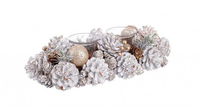 6x Bougeoir 2P Chrissy Rett Blanc