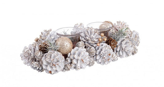 6x Bougeoir 2P Chrissy Rett Blanc