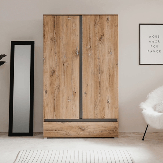 Armadio Unna60A rovere antico due ante e cassetto EFFEZ