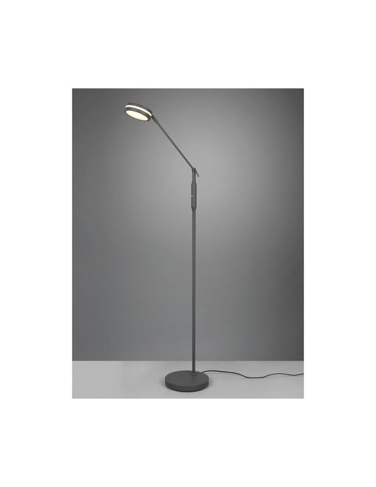 Lampadaire Linéaire Tactile Led Disque Orientable Franklin Anthracite Trio Lighting