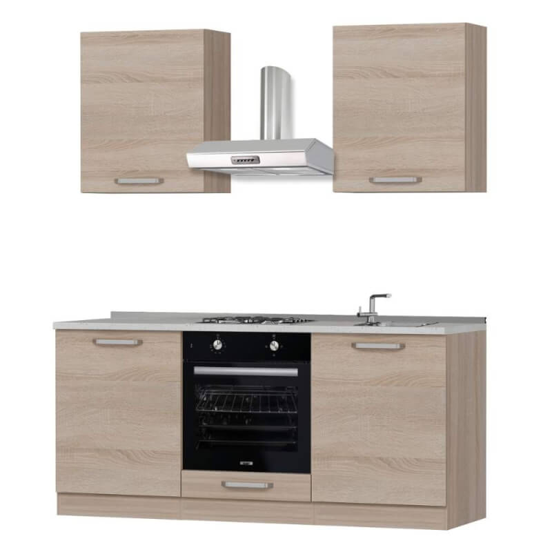 Cuisine en chêne Krant 180cm avec électroménager