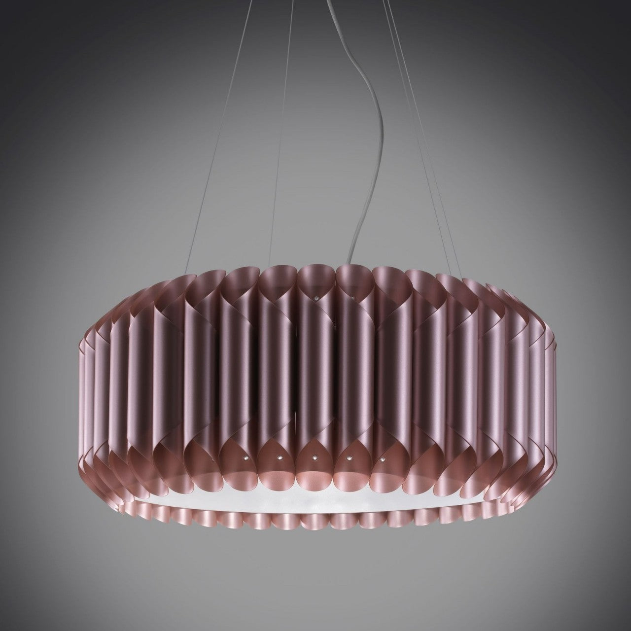 Suspension en métal rose en métal chromé Cm. 60 x 31h