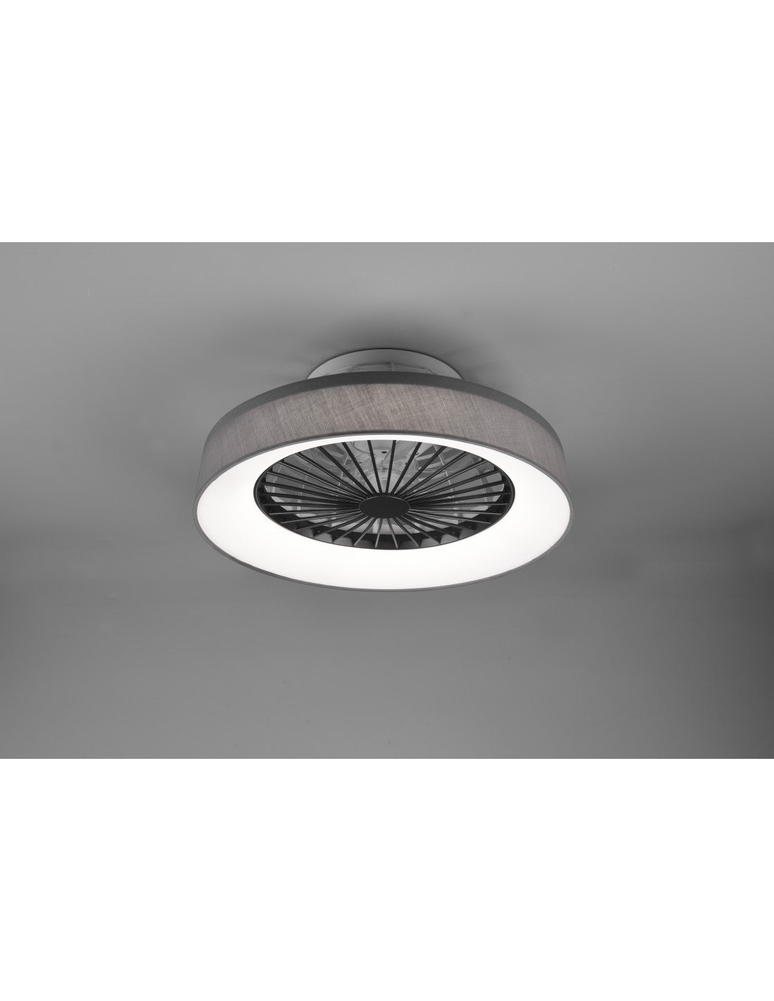 Lampe de ventilateur moderne LED 30w à intensité variable Farsund gris Trio Lighting