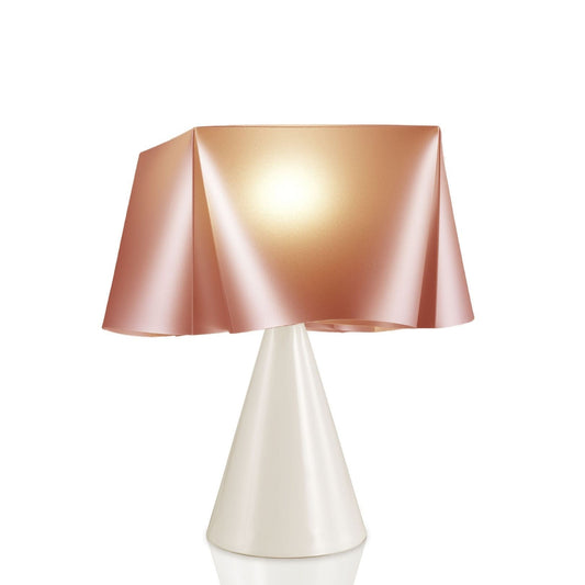Lampe de table cône en cuivre en plastique cm. 28x32h