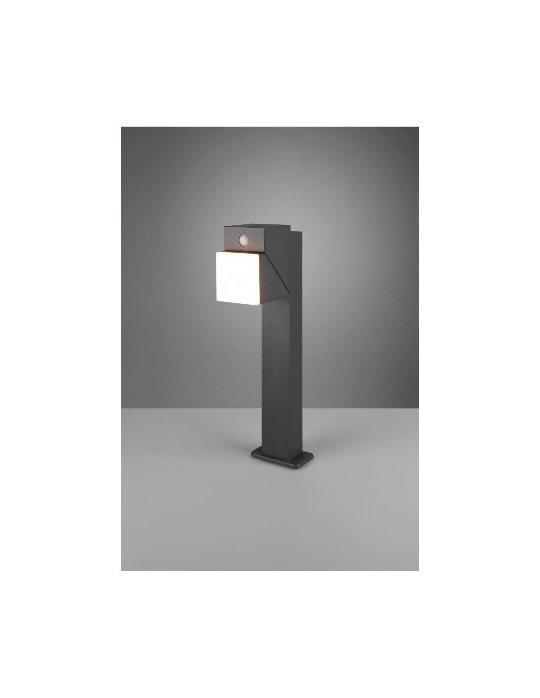 Borne de jardin LED réglable Anthracite Avon IP54 avec détecteur de mouvement Trio Lighting