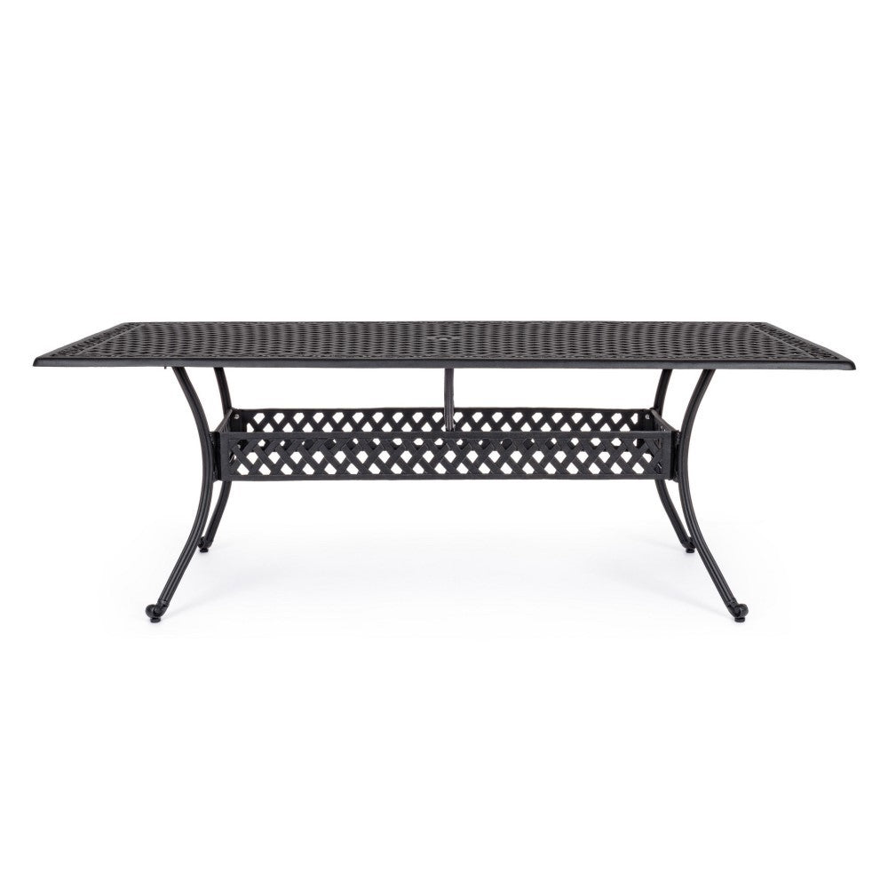 Table d'extérieur rectangulaire Ivrea anthracite 107 x 213 cm