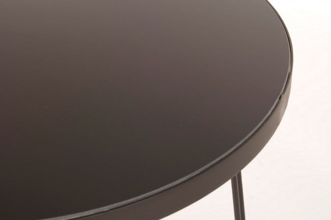 Table basse en métal noir style design 50 cm