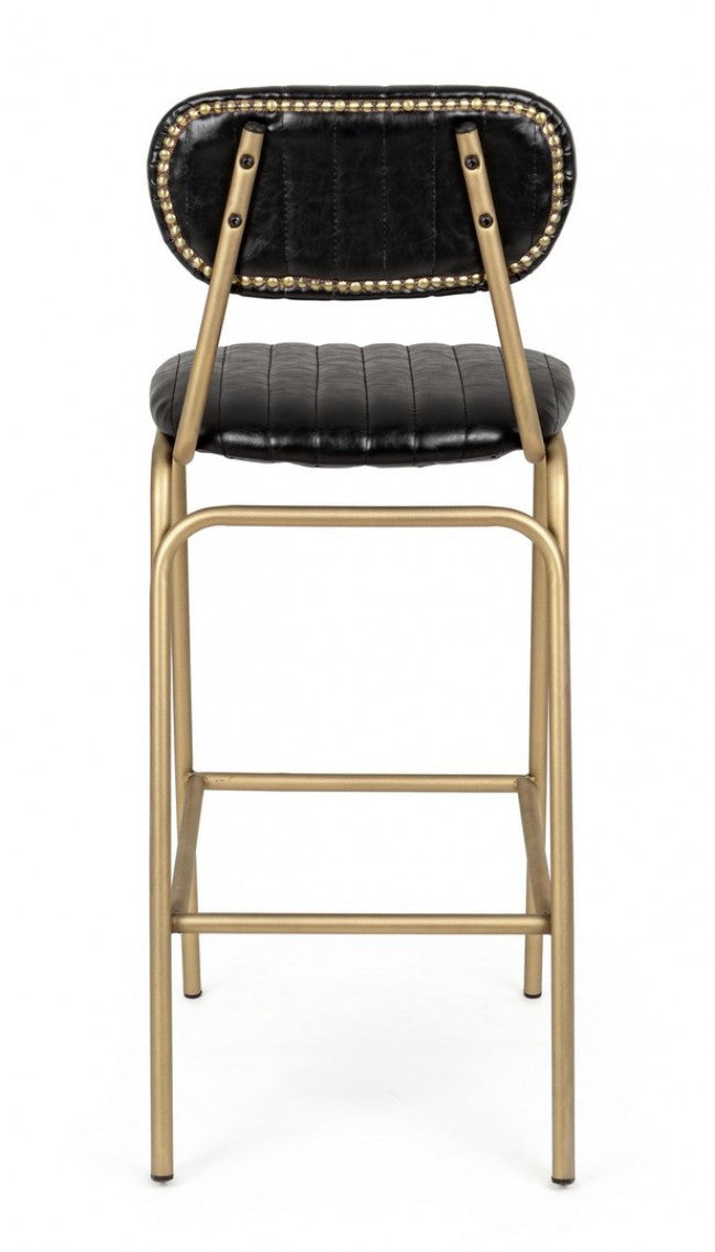 Tabouret de bar vintage Addy noir 41x51x100h cm