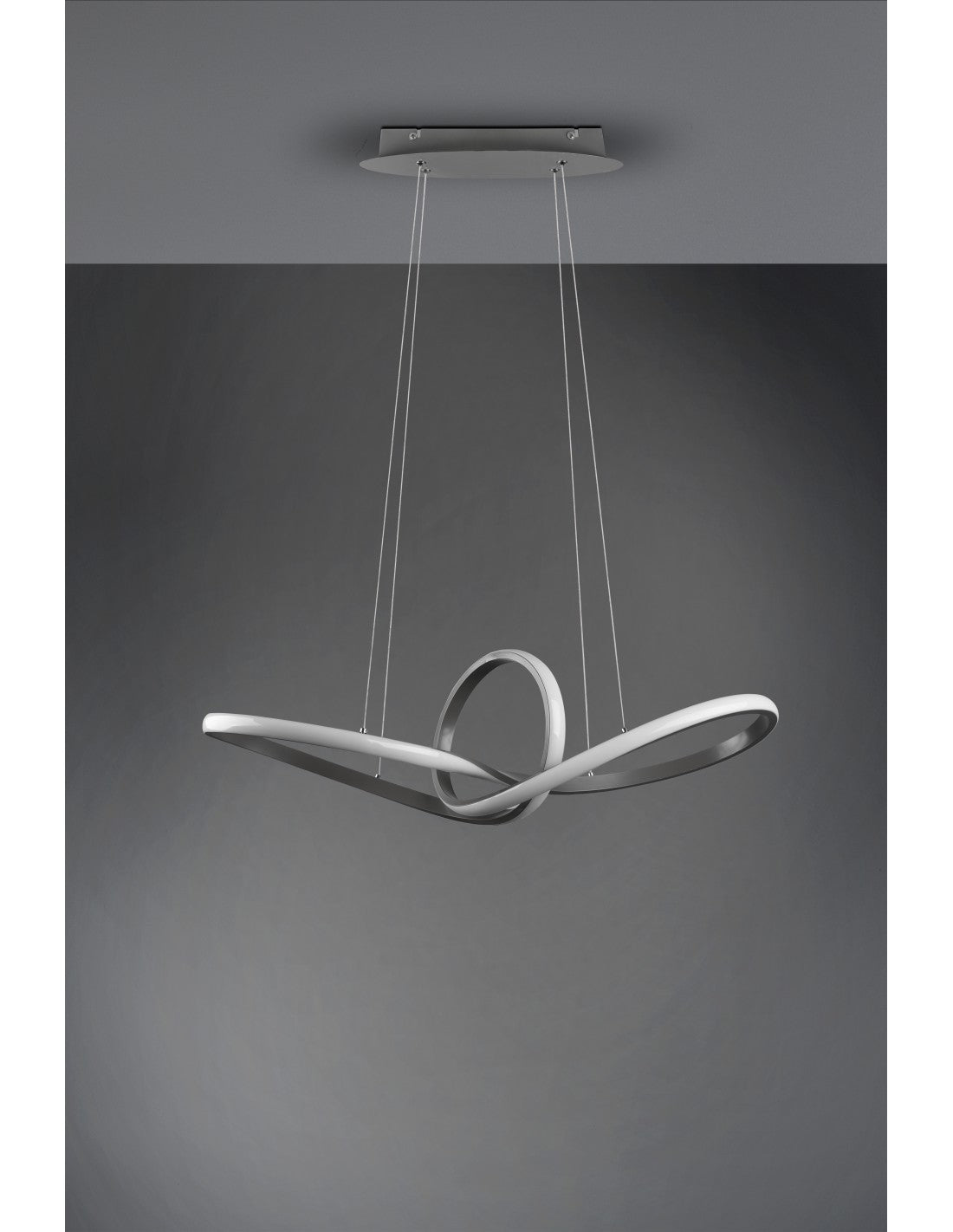 Sansa Suspension Led 28w Dimmable Nickel L80 cm Trio Lighting