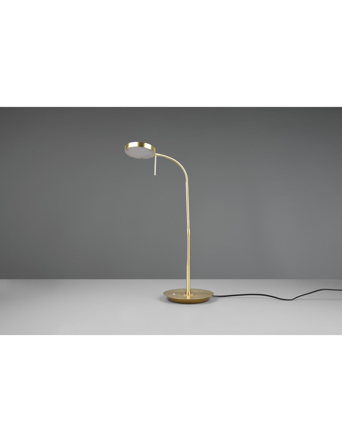 Lampe de bureau flexible Monza LED variateur tactile laiton Trio Lighting