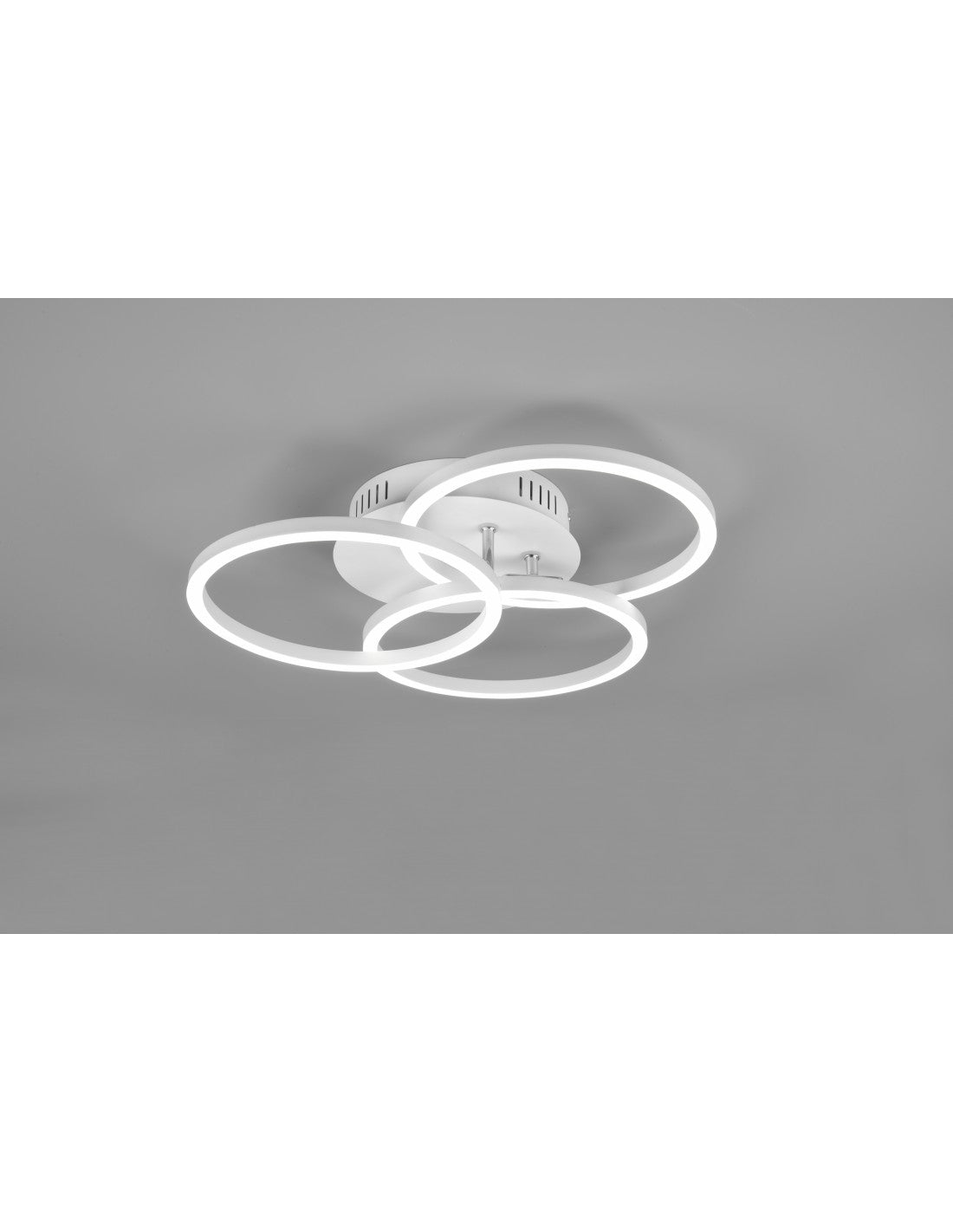 Plafonnier 3 Cercles Ajustables LED Variateur Cercle Blanc Trio Lighting