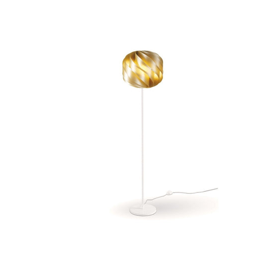 Nouveau Lampadaire avec base et tige dorées en métal Cm. 40x17h