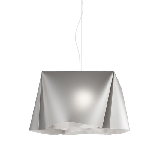 Suspension argentée en métal chromé Cm. 45x21h