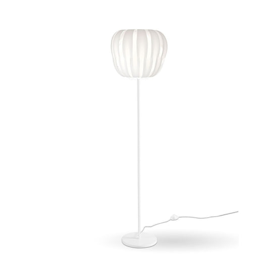 Base de lampadaire et tige blanche en métal Cm. 42x172h