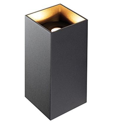 Applique 6W+6W Led 3000K ligne tour or noir