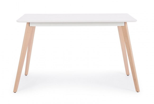 Table en bois blanc Michelangelo 120 x 80 cm