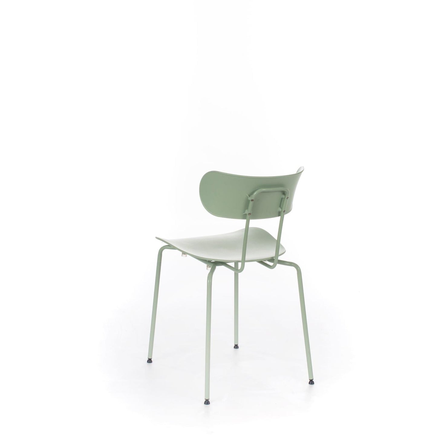 4x Chaise en polypropylène avec assise verte