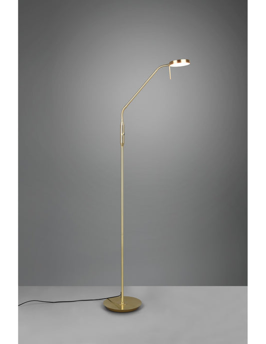 Lampadaire Monza en laiton à LED avec variateur tactile Trio Lighting