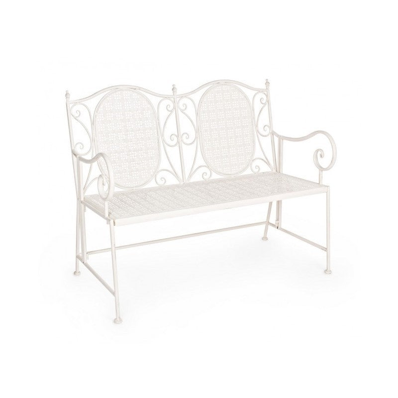 Banquette pliante deux places en acier Bianca EMILY 115x60x h92 cm