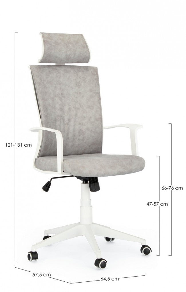 Fauteuil de bureau gris Gordon