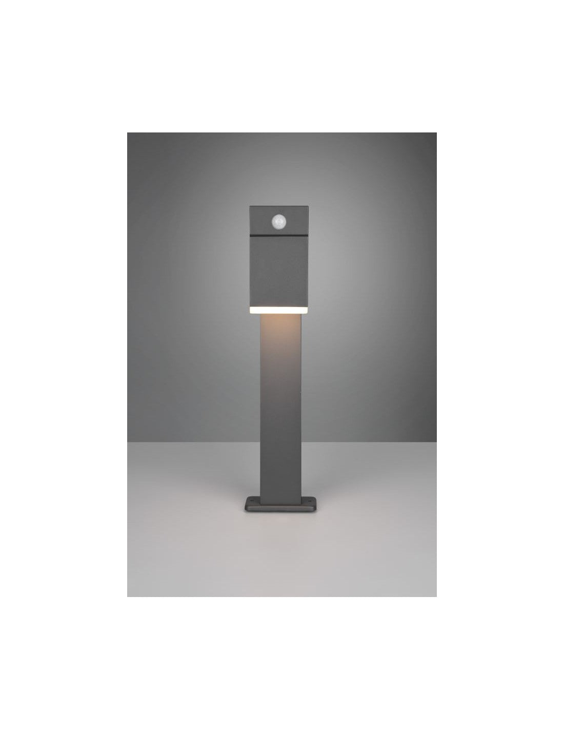 Borne de jardin LED réglable Anthracite Avon IP54 avec détecteur de mouvement Trio Lighting