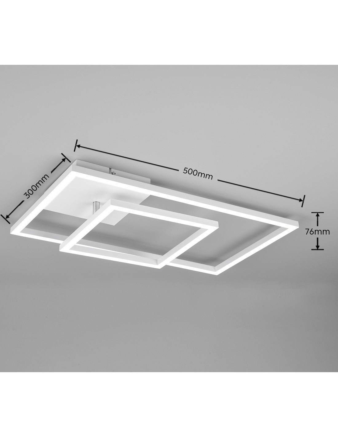 Plafonnier Carré Ajustable Variateur LED Pan Blanc Trio Lighting