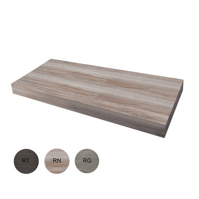 Etagère suspendue sans trous - Chêne Gris 90x51x8,7 cm