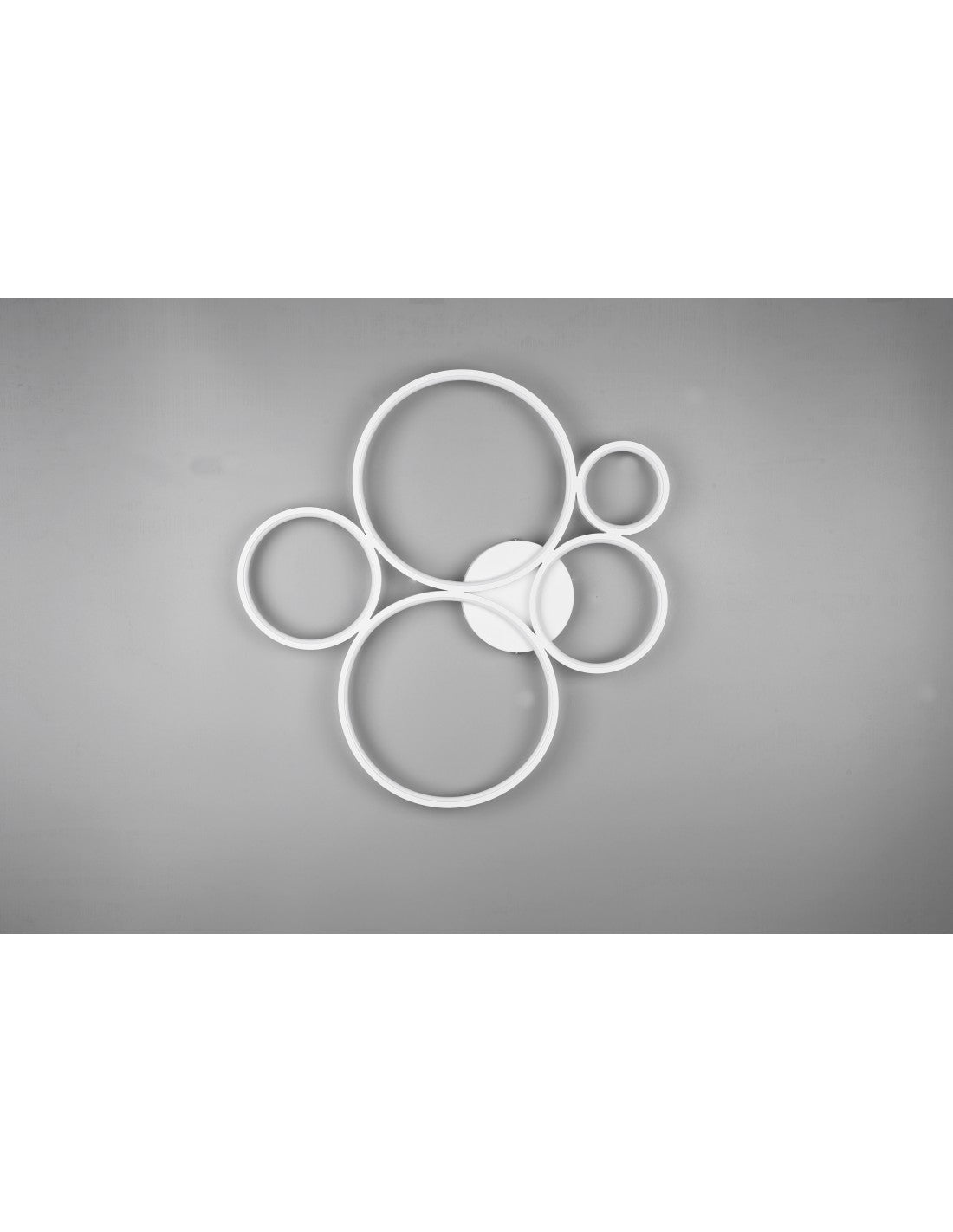 Plafonnier Rondo 5 Cercles LED Gradables Blanc L59 cm Trio Lighting