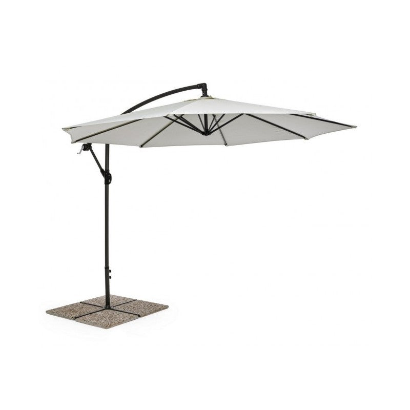 Parasol de jardin avec bras 360° Texas 300x h260 cm Anthracite-Naturel