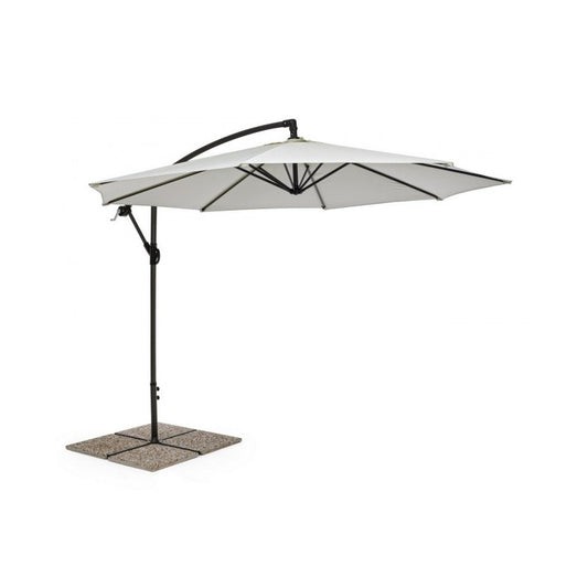 Parasol de jardin avec bras 360° Texas 300x h260 cm Anthracite-Naturel