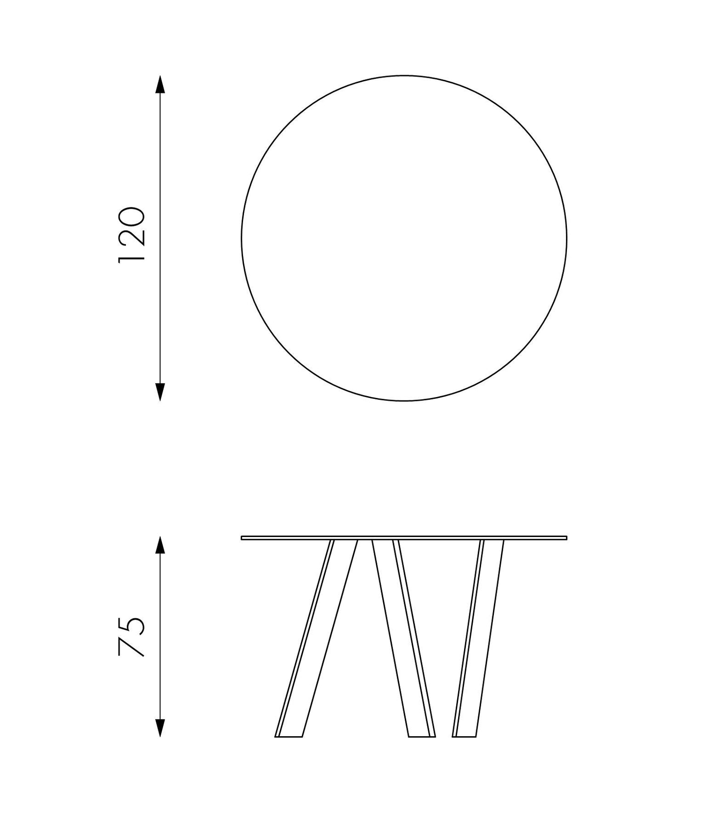 Table fixe en verre trempé transparent 120x75h cm