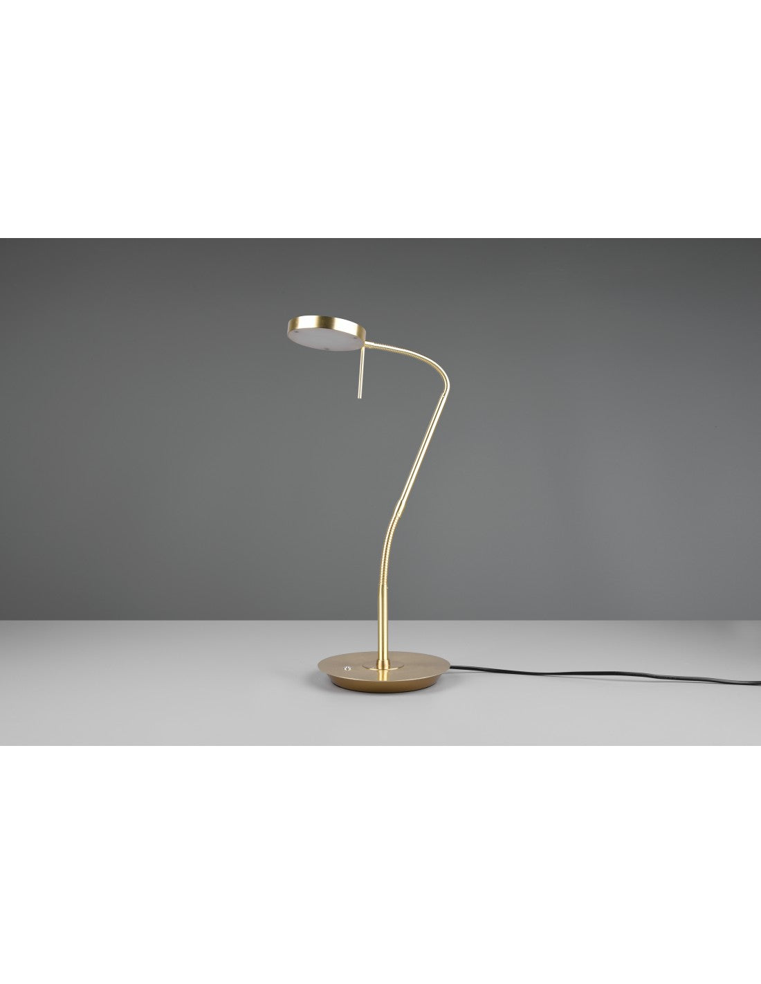 Lampe de bureau flexible Monza LED variateur tactile laiton Trio Lighting
