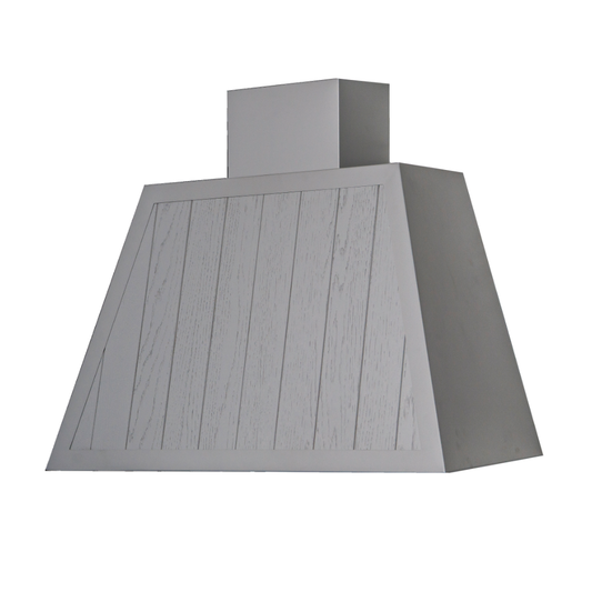 Hotte aspirante GARAGE WOOD STAVED en inox argenté 110 cm