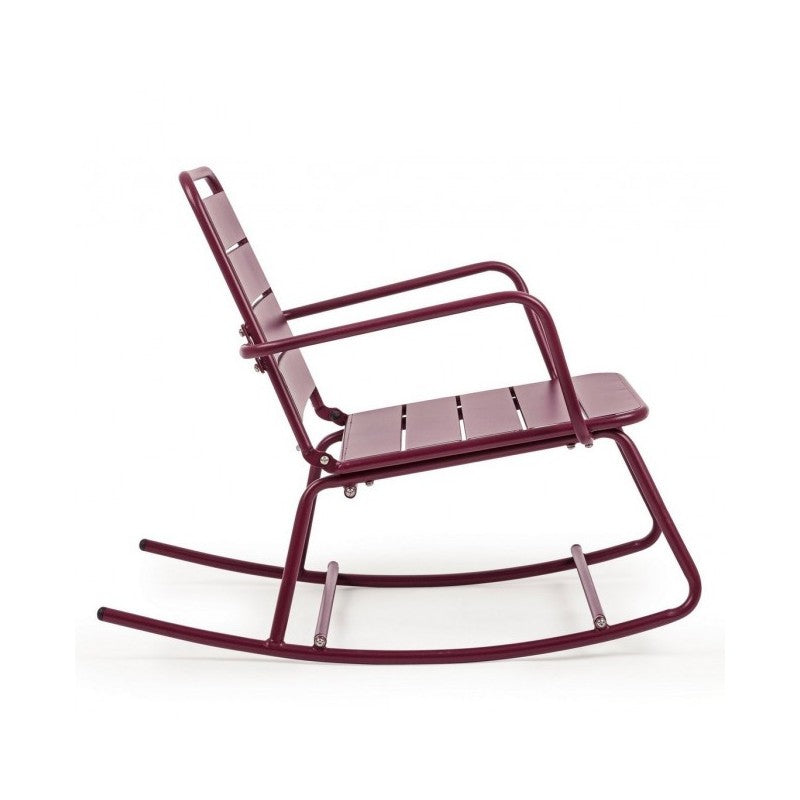 Fauteuil à bascule Bizzotto Lillian bordeaux