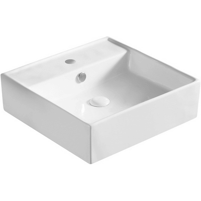 Vasque à poser 46,5 x 46,5 cm, coloris blanc