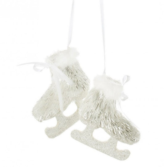 4x Pendentif Patin Blanc Essence
