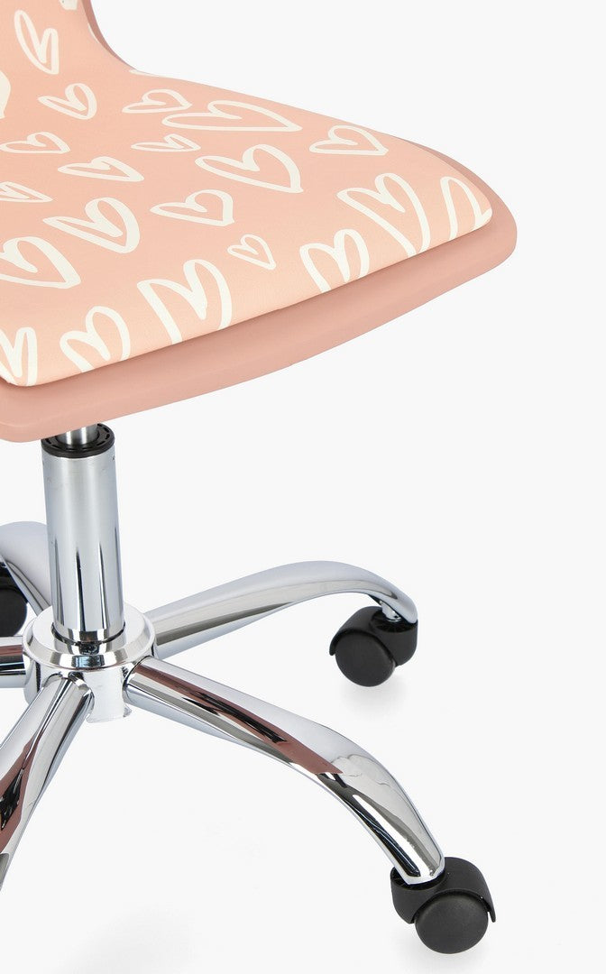Chaise de bureau en acier simili cuir Young Hearts 42,5 x 40 x 87 cm