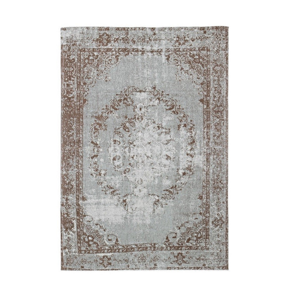 Tapis Syrie en coton bleu clair 140 x 200 cm