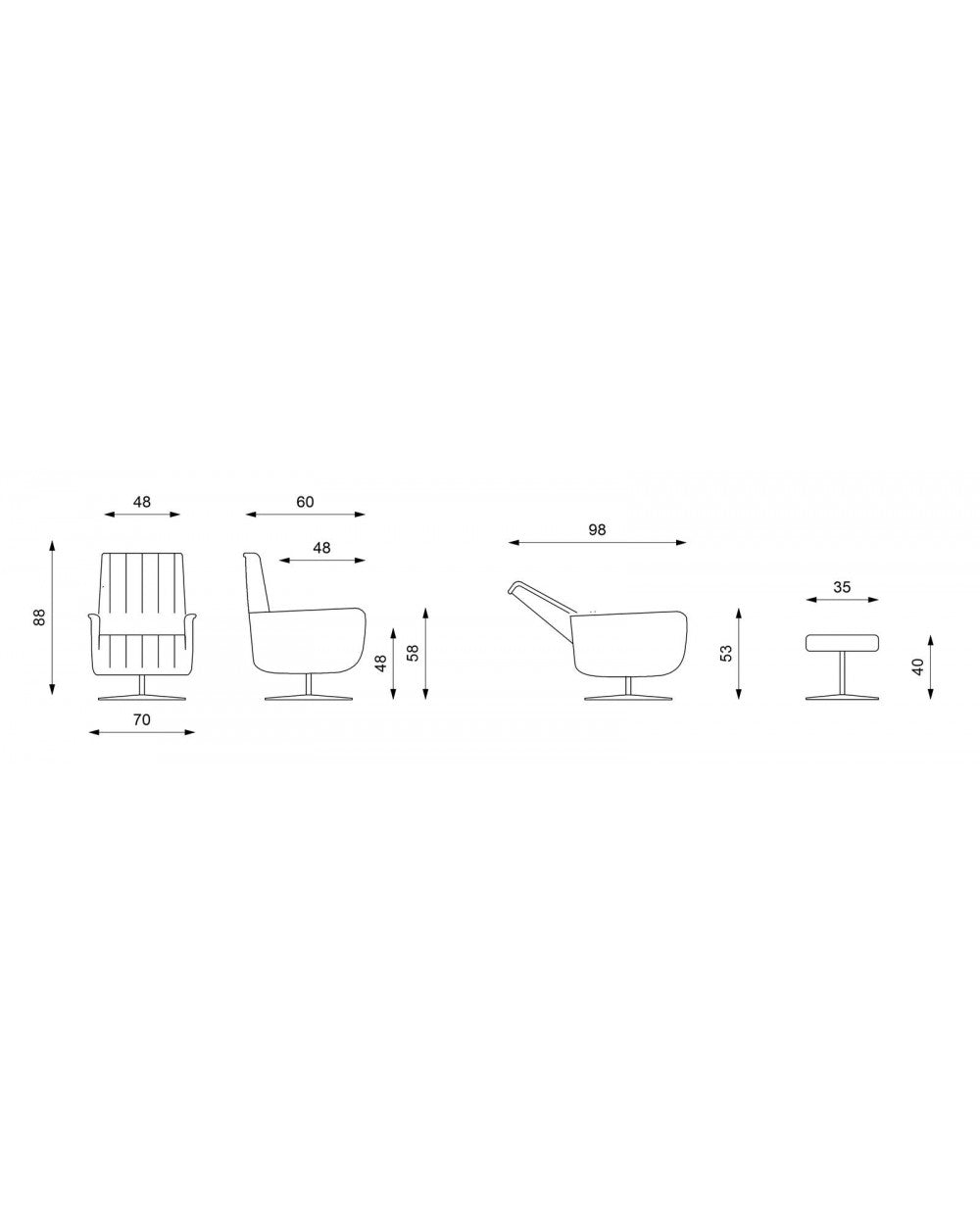 Fauteuil de relaxation inclinable Z-003 STS