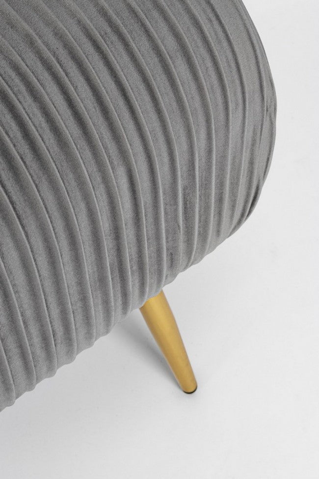 Banquette 2 places Selena en velours gris