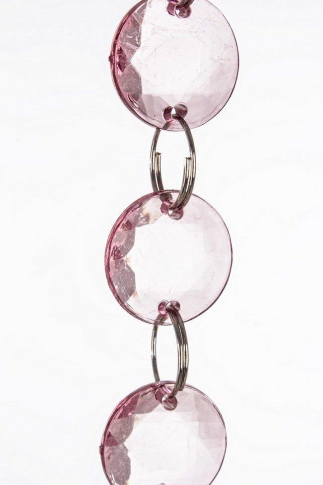 12x Ficelle Pailletée Rose Foncé 180cm