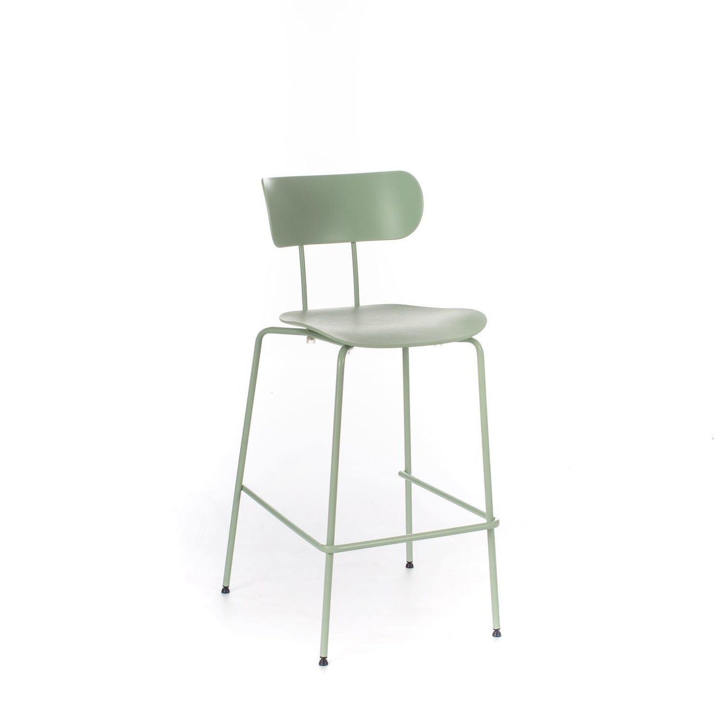 4x Tabouret en polypropylène avec assise verte