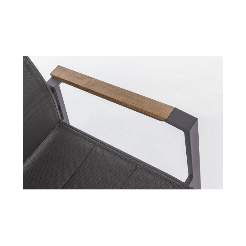 Chaise d'extérieur Kubik en aluminium anthracite