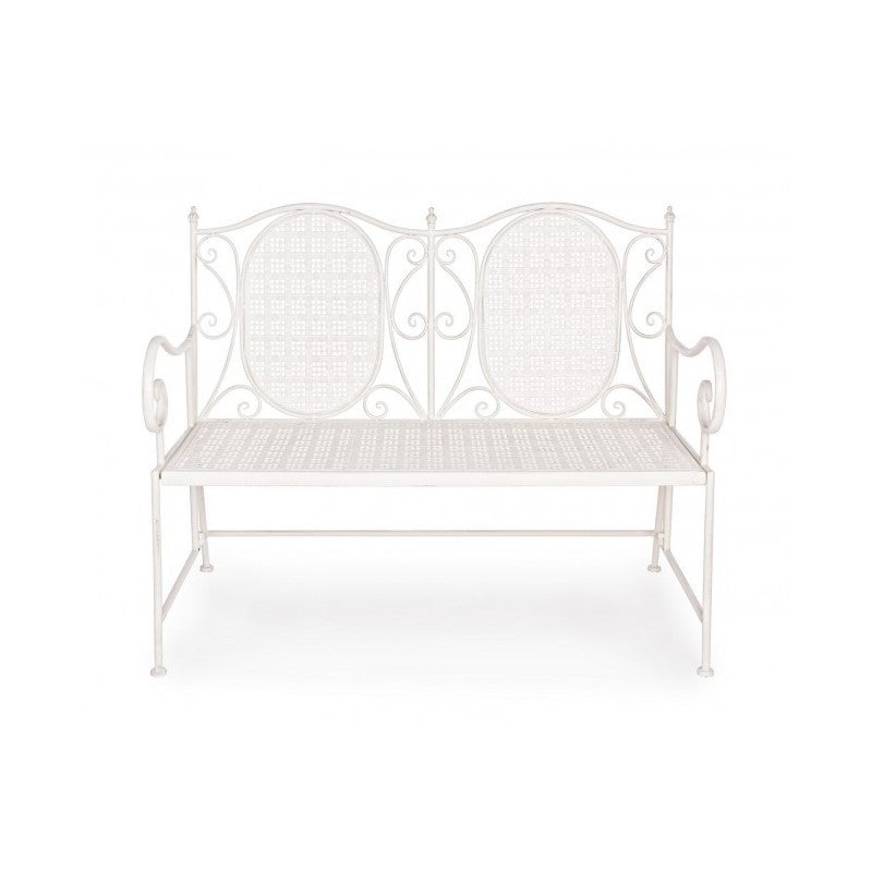 Banquette pliante deux places en acier Bianca EMILY 115x60x h92 cm