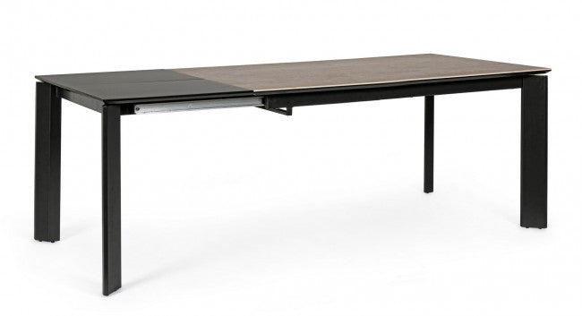 Table extensible Briva, gris noir