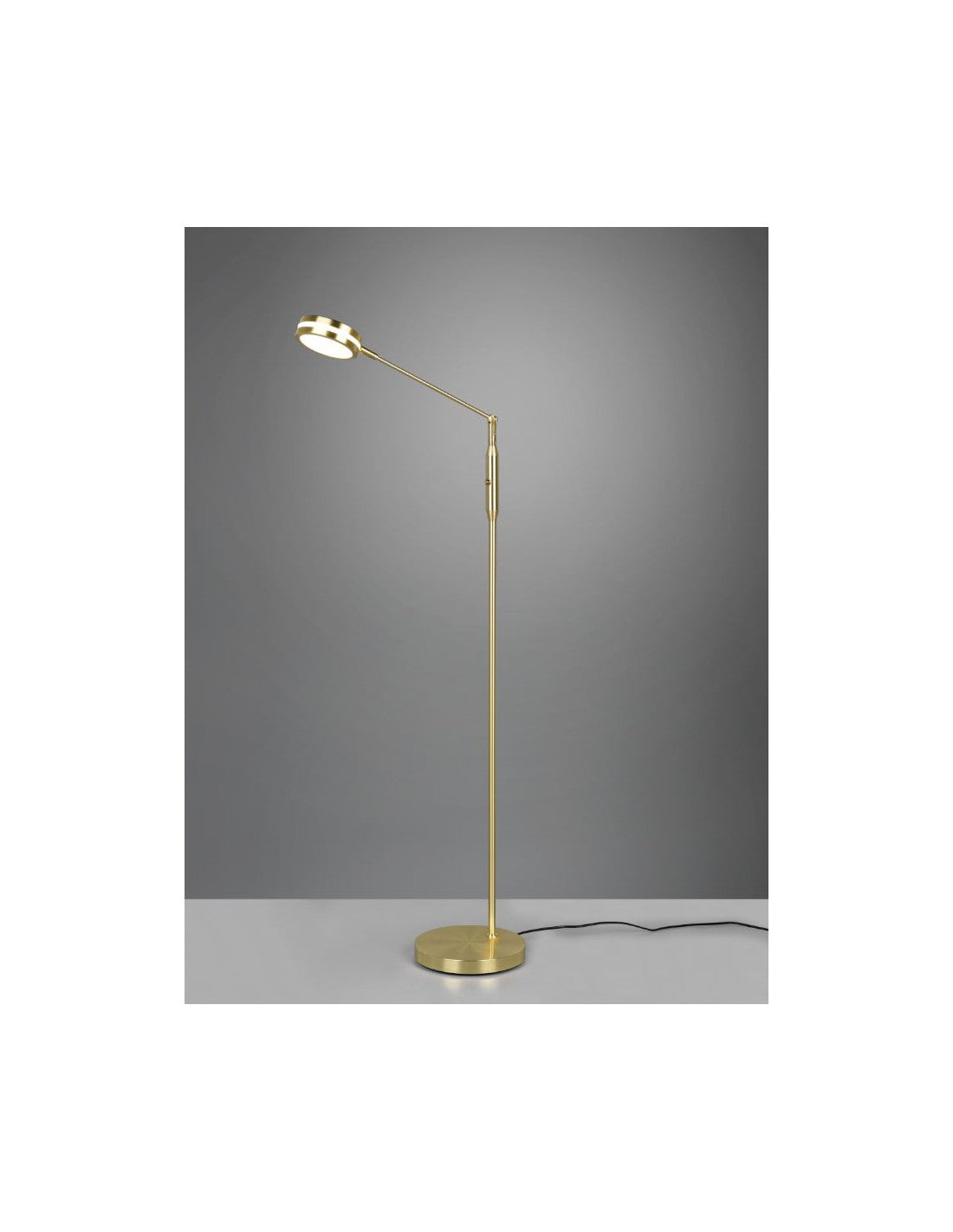Lampadaire Laiton Satiné Disco Touch Led Orientable Franklin Trio Lighting
