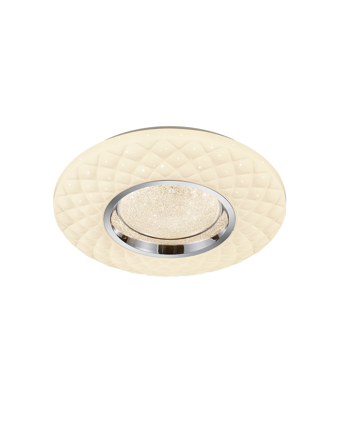 Plafonnier LED moderne Dimmer Magnolia Losange Blanc Décorations Ø39 cm Trio Lighting